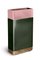 Pink & Green Brass Vase by Dimorestudio for Bitossi, Image 1