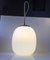 Lampe à Suspension Mid-Century en Verre Opalin, Cuivre & Laiton par Bent Karlby pour Lyfa, 1960s 5