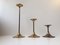 Model Hi-Fi Brass Candlesticks by Max Brüel for Torben Orskov, 1960s, Set of 3 1