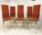 Vintage Gold-Lacquered Dining Chairs, Set of 6 7