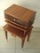 Vintage Rosewood & Brass Nightstands, Set of 2 4