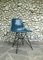 Chaise d'Appoint Bleue Grise Vintage avec Base Eiffel par Charles et Ray Eames pour Herman Miller 2