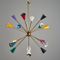 Mid-Century Colorful Sputnik Chandelier, 1960s 2