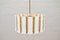Gold-Plated & Frosted Ice Glass Drum Pendant from Kalmar, 1960s, Image 8