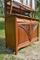 Art Nouveau 2-Part Chestnut Buffet with Vine Decor 11