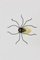 Mid-Century Italian Modern Metal and Glass Spider Wall Lamp, 1950s 2