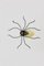 Mid-Century Italian Modern Metal and Glass Spider Wall Lamp, 1950s, Image 2