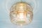 Lámpara de montaje de vidrio dorado de Limburg, años 60, Imagen 4