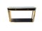 French Black and Brass Console Table by Jean Claude Mahey, 1970s 1