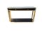 French Black and Brass Console Table by Jean Claude Mahey, 1970s, Image 1
