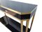 French Black and Brass Console Table by Jean Claude Mahey, 1970s 6