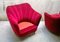 Red Velvet Armchairs by Guglielmo Ulrich, 1940s, Set of 2 7