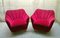 Red Velvet Armchairs by Guglielmo Ulrich, 1940s, Set of 2 1