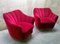 Red Velvet Armchairs by Guglielmo Ulrich, 1940s, Set of 2 6