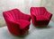 Red Velvet Armchairs by Guglielmo Ulrich, 1940s, Set of 2, Image 6