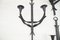 Hand-Forged Iron Wall Mounted Candleholders, 1950s, Set of 4, Image 13