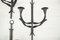 Hand-Forged Iron Wall Mounted Candleholders, 1950s, Set of 4, Image 12