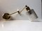 Dänische Vintage Anglepoise Wandlampe aus Messing & Glas von ABO, 1980er 1