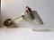 Vintage Danish Anglepoise Brass & Glass Wall Lamp from ABO, 1980s 5