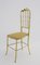 Chaise d'Appoint Chiavari en Laiton, 1950s 2