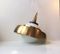 Lampada a sospensione Saturn in palissandro, ottone e vetro opalino, anni '60, Immagine 1