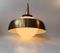 Lampada a sospensione Saturn in palissandro, ottone e vetro opalino, anni '60, Immagine 2