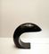 Large Space Age Italian Table Lamp in Black Polished Ceramic, 1970s, Image 1