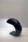 Large Space Age Italian Table Lamp in Black Polished Ceramic, 1970s, Image 3