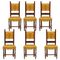 Vintage Italian Walnut Chairs, Set of 6 1