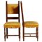 Italienische Vintage Nussholz Stühle, 6er Set 2