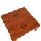 Mid-Century Walnut Burl & Brass Coffee Table, 1950s, Image 2