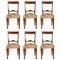 Italian Neoclassical Blond Walnut Dining Chairs, Set of 6 1