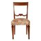 Italian Neoclassical Blond Walnut Dining Chairs, Set of 6 2
