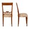 Italian Neoclassical Blond Walnut Dining Chairs, Set of 6 3