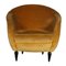 Italian Velvet Lounge Chair, 1930s 2