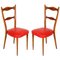 Leder Stühle mit Federsitzen, 1940er, 2er Set 1