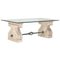 Italian Coffee Table with Nanto Stone Columns, 1960s, Image 1