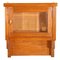 Small Art Deco Beveled Crystal & Oak Wall Apothecary or Display Cabinet, Image 2