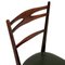 Italian Brown Walnut Side Chairs, 1950s, Set of 2 3
