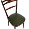 Italian Brown Walnut Side Chairs, 1950s, Set of 2 4