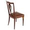 Italian Mahogany & Leather Chairs, Set of 6 7