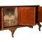Large Chippendale Credenza with Dry Bar & Golden Leaf Mirror 7