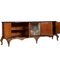 Large Chippendale Credenza with Dry Bar & Golden Leaf Mirror 6