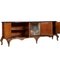 Large Chippendale Credenza with Dry Bar & Golden Leaf Mirror, Image 6