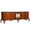 Credenza grande Chippendale con mobile bar e specchio dorato, Immagine 2