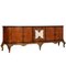 Large Chippendale Credenza with Dry Bar & Golden Leaf Mirror 2