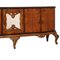 Large Chippendale Credenza with Dry Bar & Golden Leaf Mirror 3