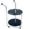 Vintage Chromed-Steel & Lacquered Wood Bar Trolley, 1990s, Image 1