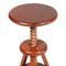 Tabouret Ajustable Tripode en Mélèze Rouge, Italie, 1930s 3