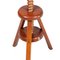 Italian Red Larch Adjustable Tripod Stool, 1930s, Image 4